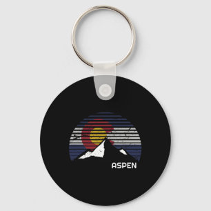 Porte-clés Aspen Colorado Drapeau - Co Bluebird Day Mountain