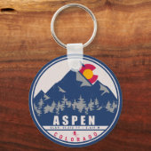 Porte-clés Aspen Colorado Retro Sunset Souvenirs 80s (Verso)