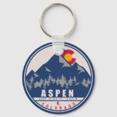 Porte-clés Aspen Colorado Retro Sunset Souvenirs 80s (Verso)