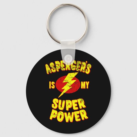 Porte-clés Asperger's Is My Super Power (Recto)