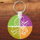 Porte-clés Assalamu 'alaikum - calligraphie arabe (Recto)