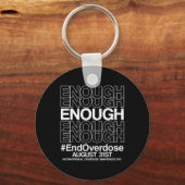Porte-clés Assez arrêter l'overdose internationale de surdose (Verso)