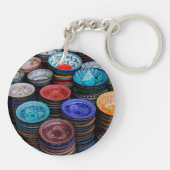 Porte-clés Assiettes marocaines au marché (Dos)