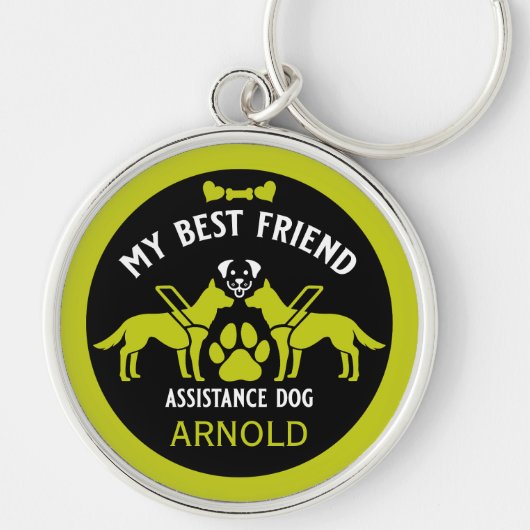 Porte-clés Assistance Dons de chien (Devant)