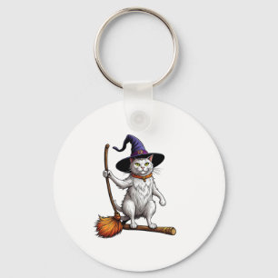Porte-clés Assistant Chat Sorcière Halloween Amoureux de les