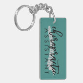 Porte-clés Assistant chiropratique (Script avec colonne verté (Devant gauche)