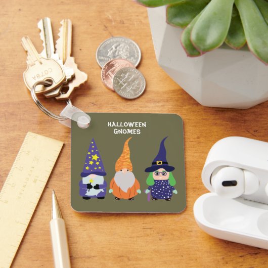 Porte-clés Assistant Citrouille Sorcière Halloween Gnomes (Bureau)