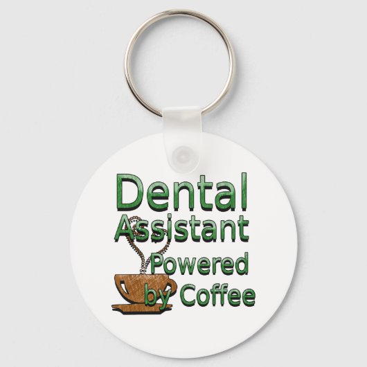 Porte-clés Assistant dentaire avec café (Recto)