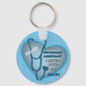 Porte-clés Assistant du médecin du coeur bleu (Recto)