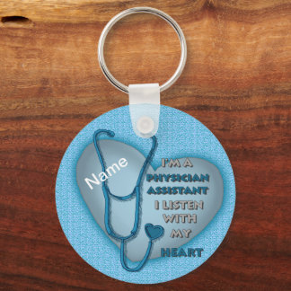 Porte-clés Assistant du médecin du coeur bleu