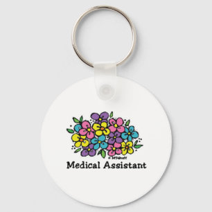 Porte-clés Assistant Médical en Fleurs