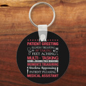 Porte-clés Assistant Médicale Maladie de salutation des patie (Recto)