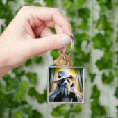 Porte-clés Assistant Vieux Panda Imaginaire (main)