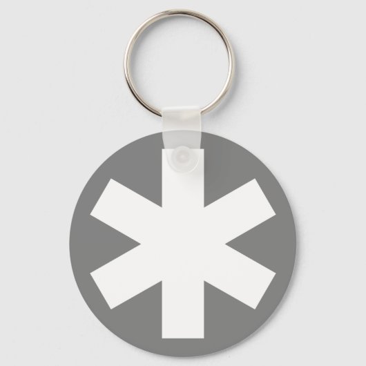 Porte-clés Asterisk - Gris (Recto)