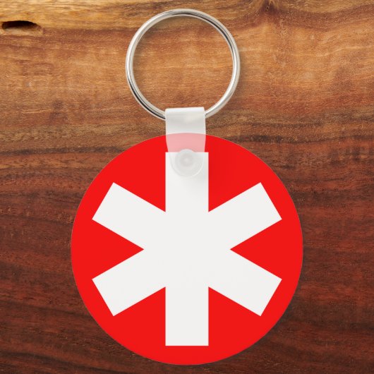 Porte-clés Asterisk - Rouge (Recto)