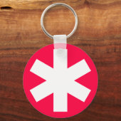 Porte-clés Asterisk - Rouge Crimson (Recto)