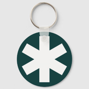 Porte-clés Asterisk - Vert foncé