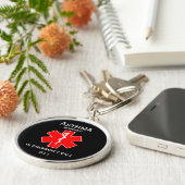 Porte-clés Asthme Médicale de l'ID d'alerte Médicale (Côté)