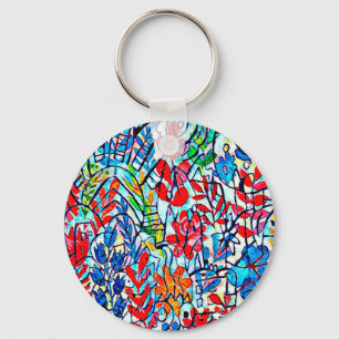 Porte-clés astral fleurs