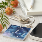 Porte-clés Astrologie aquarelle - Gemini (Devant Droit)