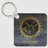 Porte-clés Astrologie zodiaque foncée : Sagittaire Black Gold (Recto)