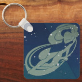 Porte-clés Astrologie Zodiaque vintage, Constellation Virgo (Recto)