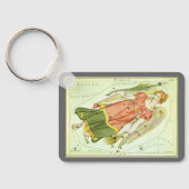 Porte-clés Astrologie Zodiaque vintage Constellation Virgo (Verso)