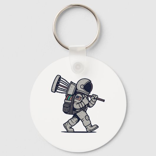 Porte-clés Astronaut Disc Golfer Funny Disc Golf  (Recto)