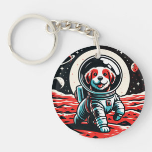 Porte-clés Astronaut Dog - Cosmic Canine Space Adventure