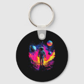 Porte-clés Astronaut Walking In Galaxy Outer Space Explorer S (Recto)