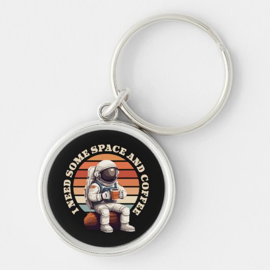 Porte-clés Astronaute buvant du café (Devant)