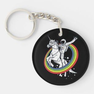 Porte-clés Astronaute chevauchant une licorne