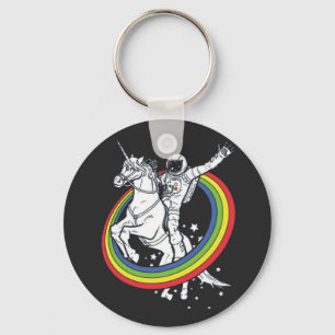 Porte-clés Astronaute chevauchant une licorne 