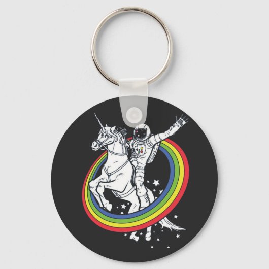 Porte-clés Astronaute chevauchant une licorne (Recto)