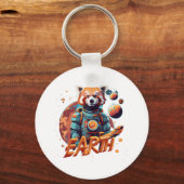 Porte-clés astronaute de panda rouge (Recto)