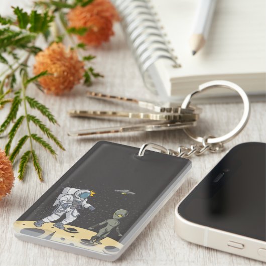 Porte-clés Astronaute et alien (Devant droit)