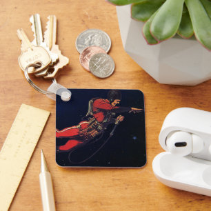 Porte-clés Astronaute vintage de science-fiction dans l'espac