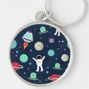 Porte-clés Astronautes Planètes Fusées et Aliens