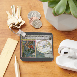 Porte-clés Astronomie vintage céleste par Matthaeus Seutter