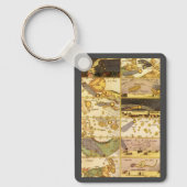 Porte-clés Astronomie Vintage, Étoiles de Constellations Anti (Recto)