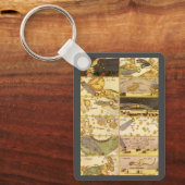 Porte-clés Astronomie Vintage, Étoiles de Constellations Anti (Recto)