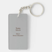 Porte-clés Asymmetric Stripes Horizontal Lines Gray Red Brown (Dos)