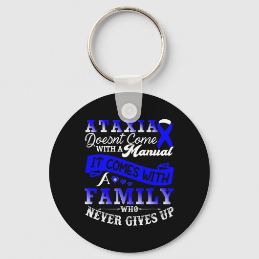 Porte-clés Ataxia Sensibilisation Famille Guerrier Soutien (Recto)