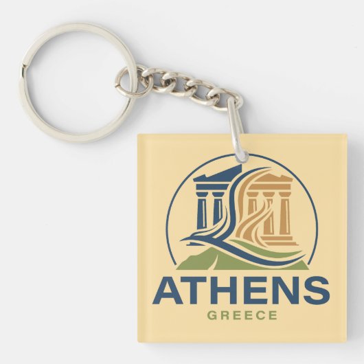 Porte-clés Athènes Grèce Acropole Parthénon (Devant)