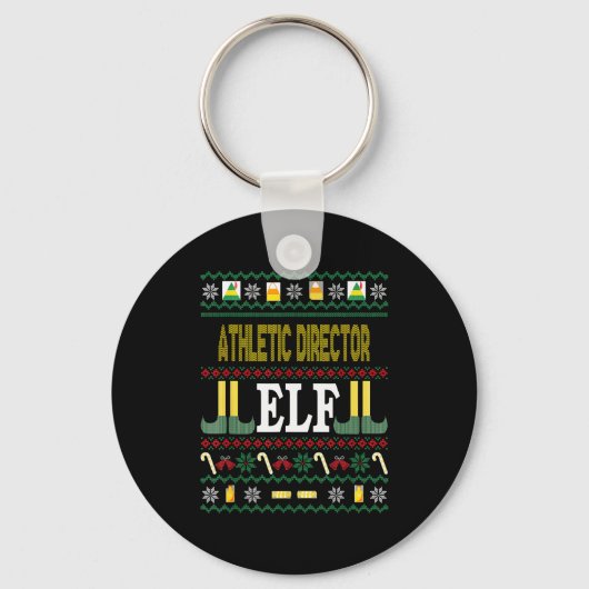 Porte-clés Athletic Director Elf Funny Christmas Gift  (Recto)
