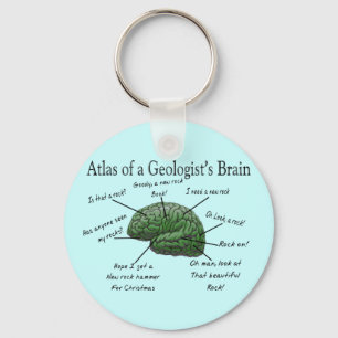 Porte-clés Atlas des dons amusants du cerveau d'un géologue