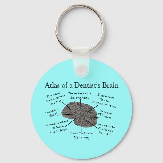 Porte-clés Atlas du cerveau d'un dentiste (Recto)