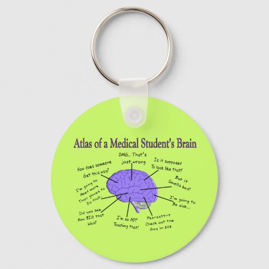 Porte-clés Atlas du cerveau d'un étudiant Médicale #2 (Recto)