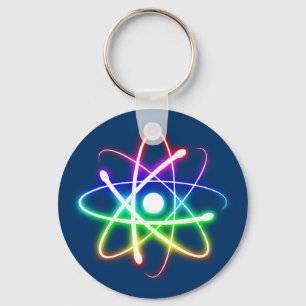 Porte-clés Atom brillant coloré