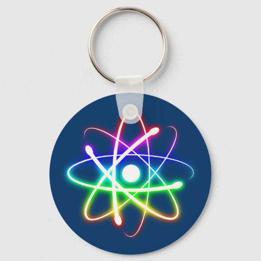 Porte-clés Atom brillant coloré (Recto)